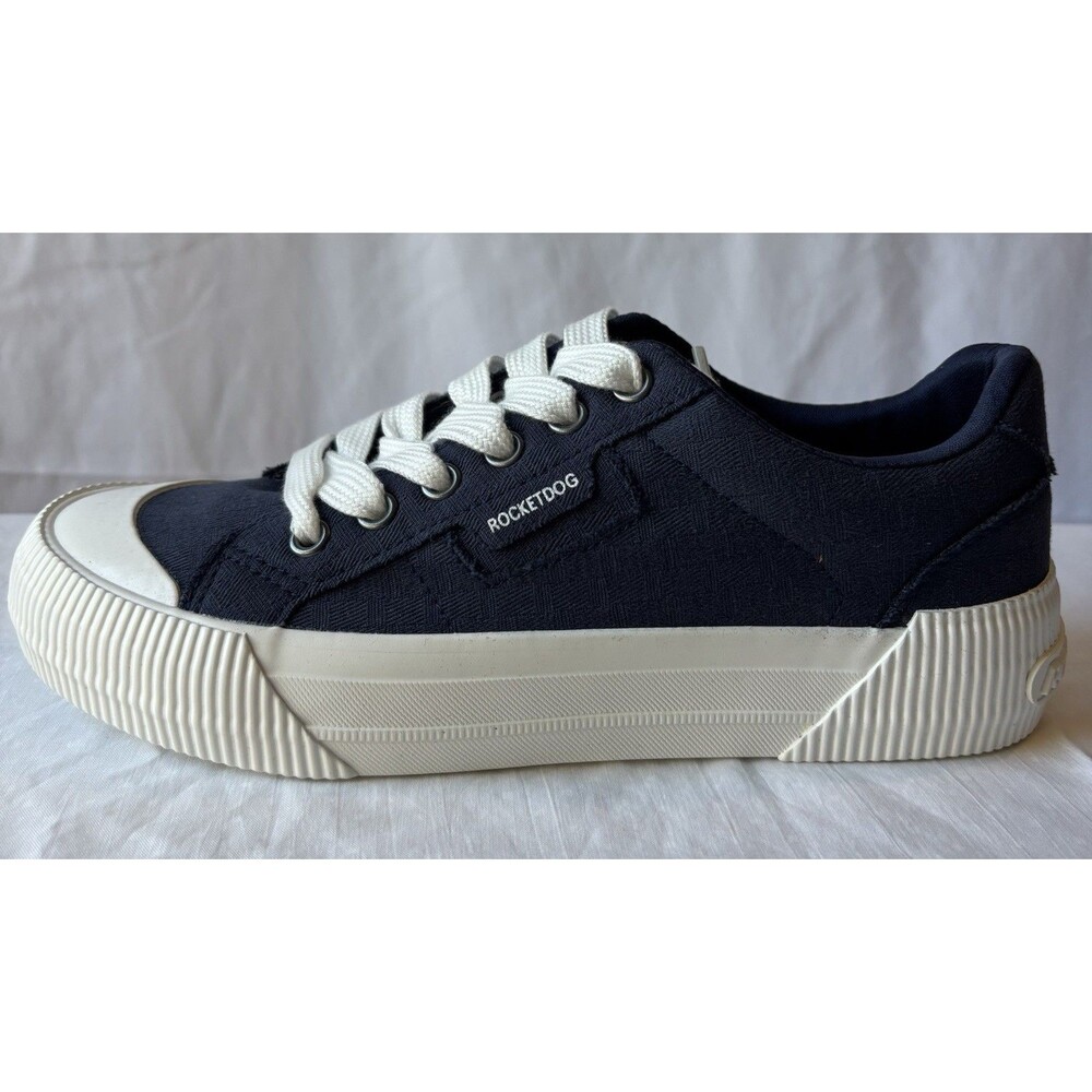 Rocket Dog Shoes Womens Size 7 Cheery Casual Low Top Sneakers Navy Blue Fabric